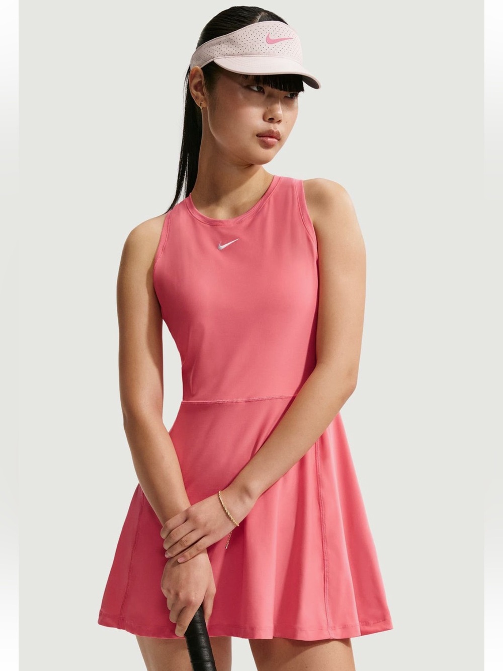 FINAL PRICE ❤️🔥 NIKE NWT DRI-FIT ACTIVE TENNIS DRESS IN SEA CORAL SIZE M - Picture 1 of 5